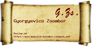 Gyorgyevics Zsombor névjegykártya